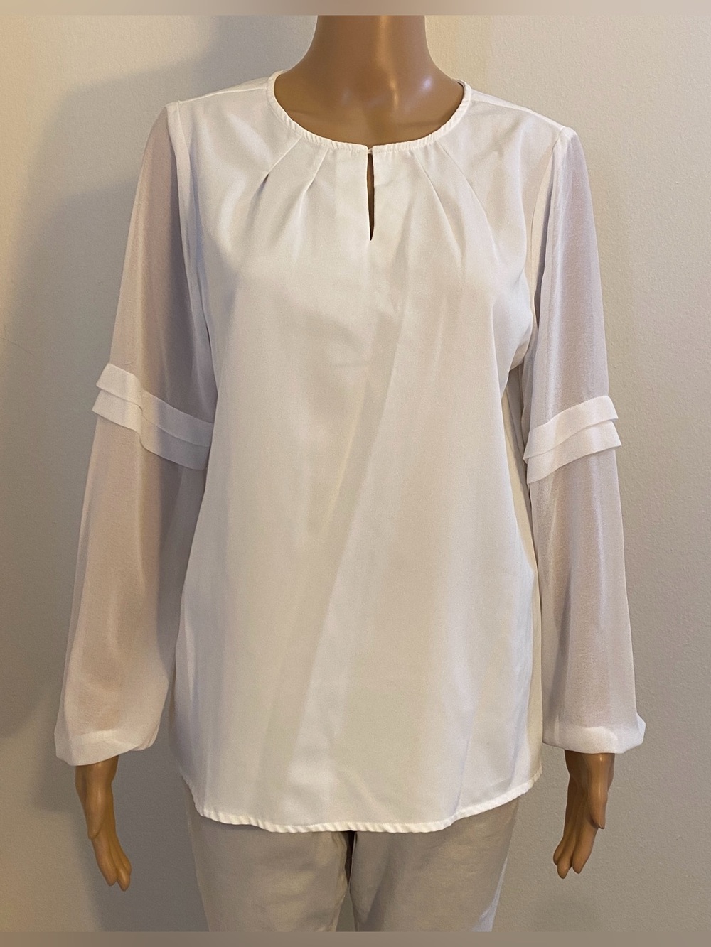 Women’s Allegra K Long Sleeve Pullover Blouse w/ Front Closure